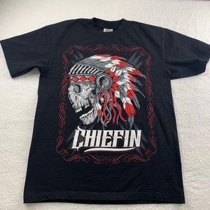 Shaka Wear T-shirt  Large, black , shorts sleeves, Chiefin Logo